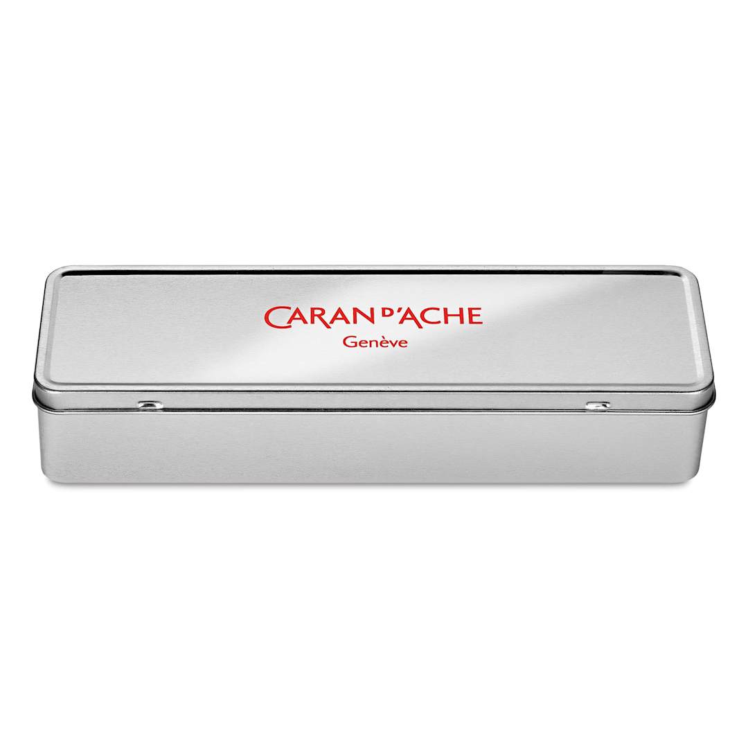 Open in modal - Caran D'Ache Empty Metal Tin - Deep Version, closed