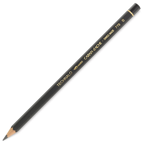 Open in modal - Technalo Water Soluble Graphite Pencil - Single pencil shown at angle