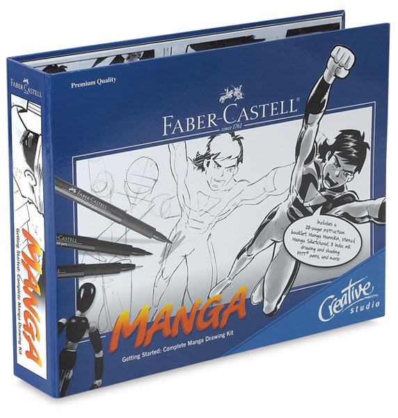 Open in modal - Faber-Castell Getting Started Manga Set - Angled view of package
