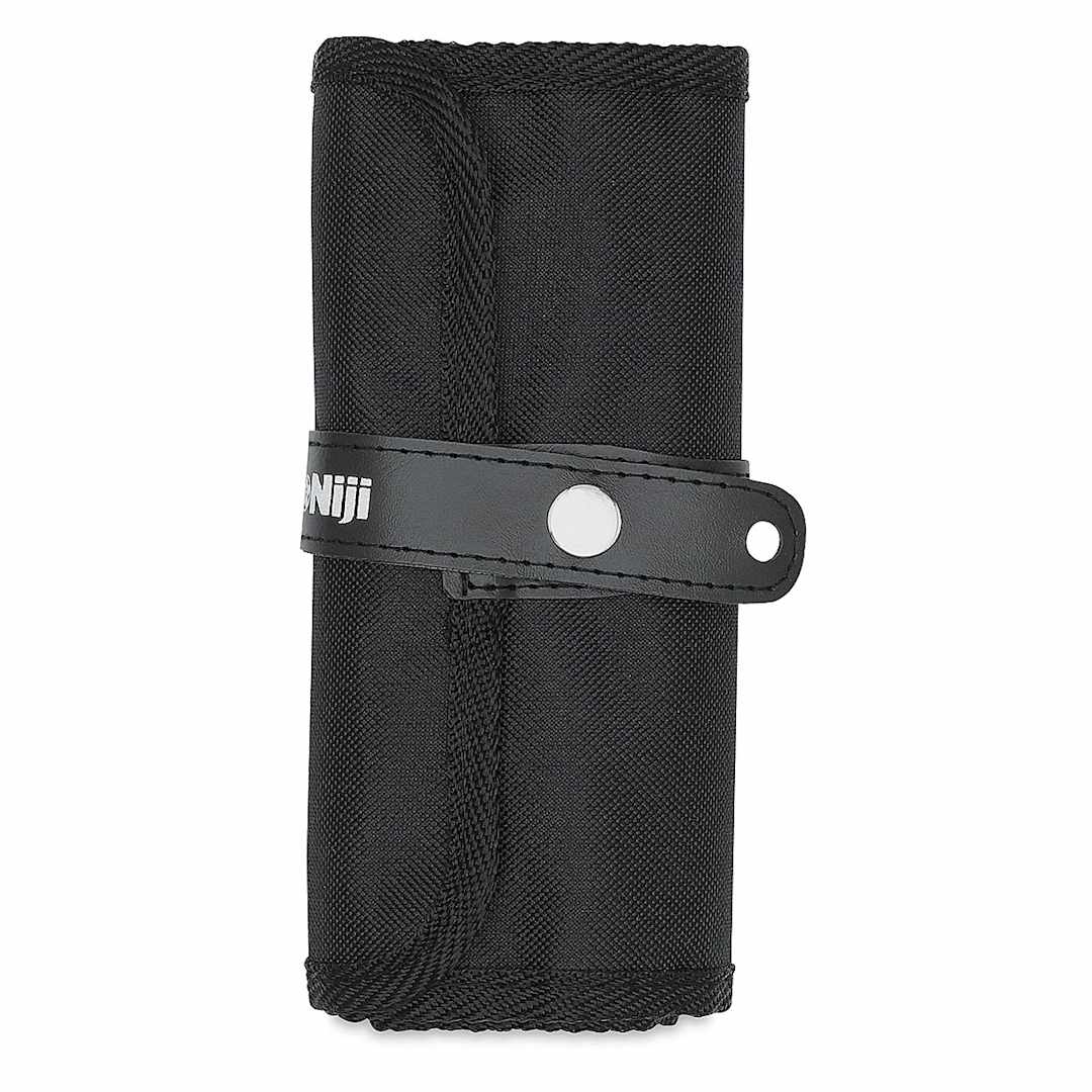 Open in modal - Yasutomo Niji Roll - Shown Standing and rolled, with snap closure in front