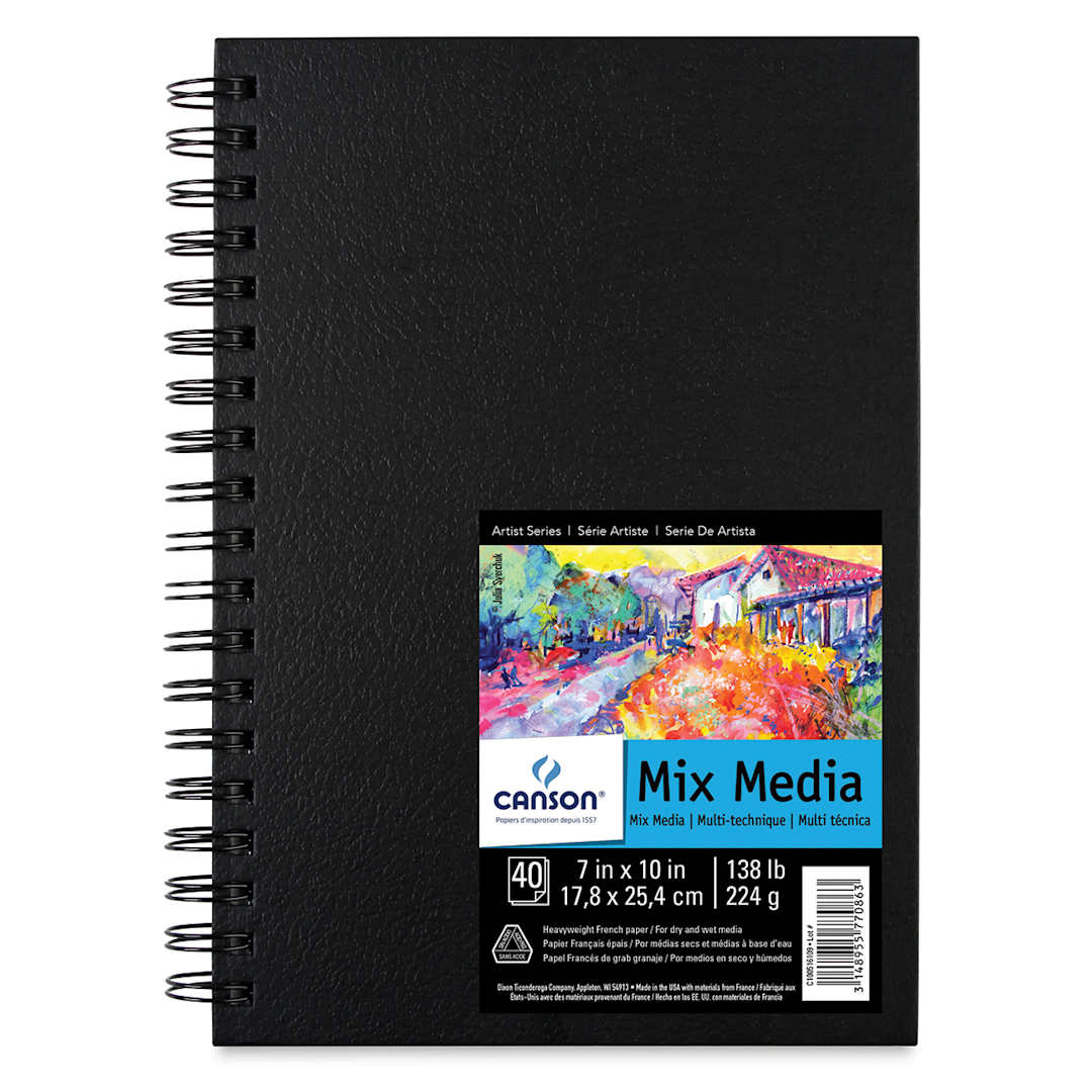 Open in modal - Canson Mix Media ArtBooks - Front view of Wirebound Portrait Style ArtBook