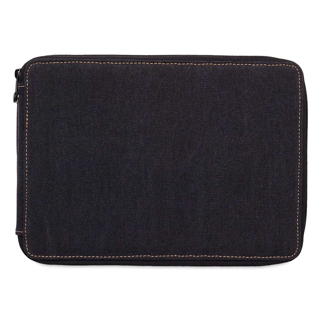 Open in modal - Speedball Canvas Pencil Case - Black, for 120 Pencils, closed