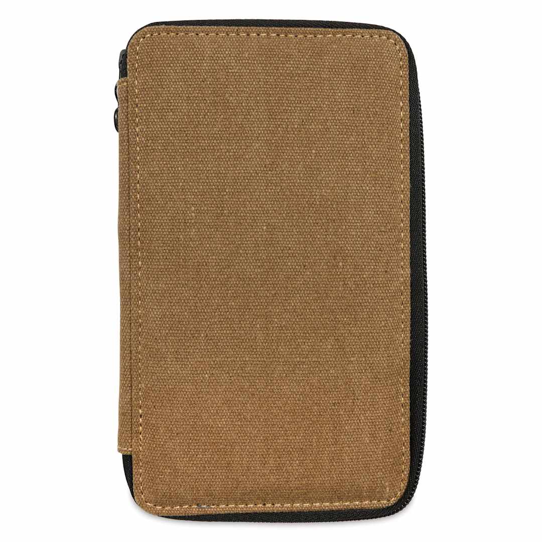 Open in modal - Speedball Canvas Pencil Case - Chocolate, for 24 Pencils