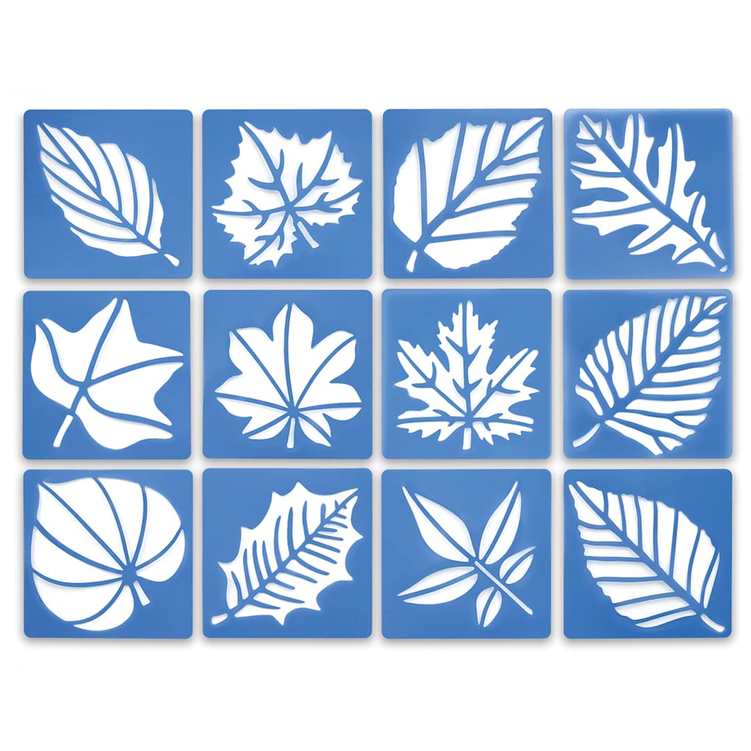 Open in modal - Roylco Jumbo Stencil Sets - 12 Leaf stencils in a Variety of styles 