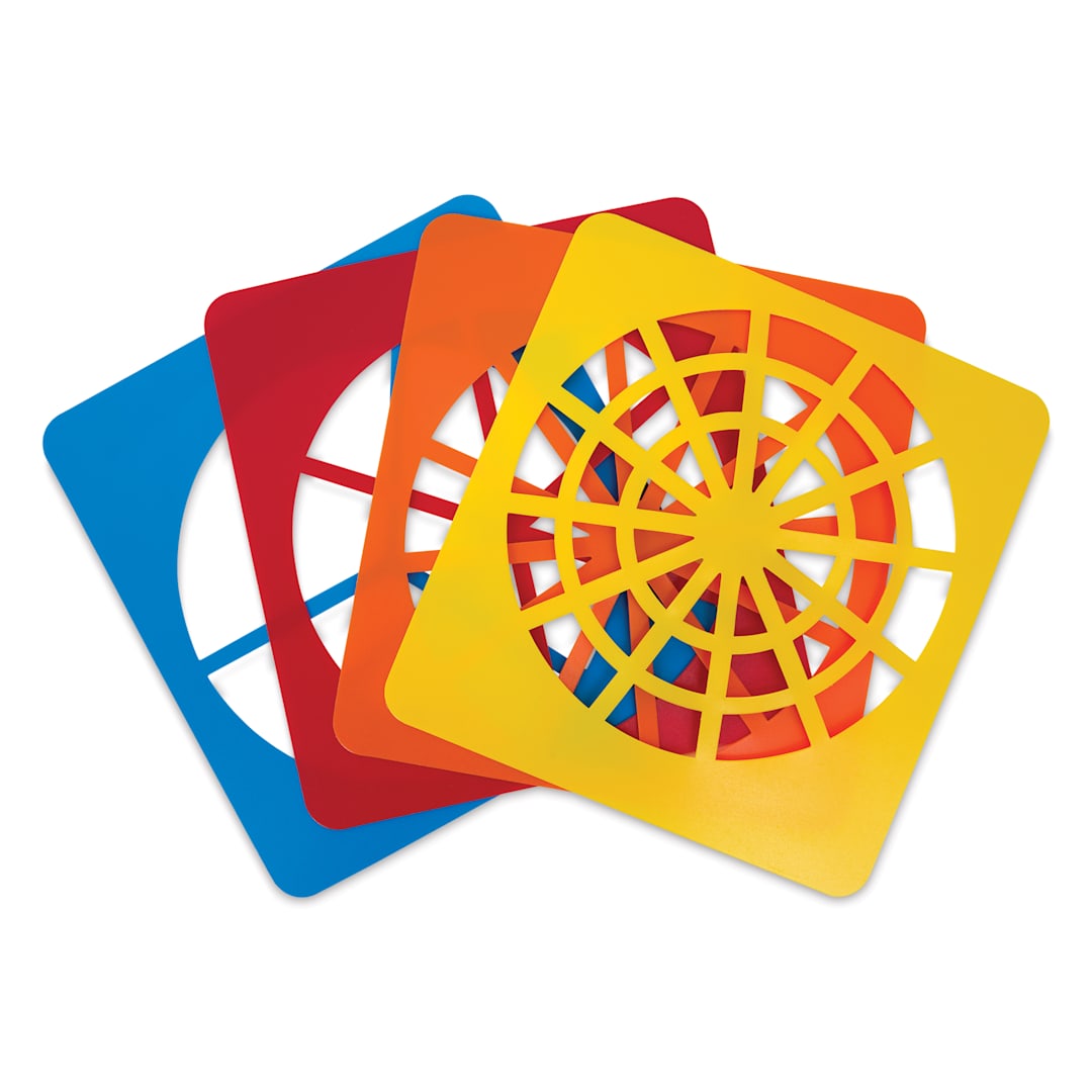 Open in modal - Roylco Color Wheel Stencils - Set of 4 - out of packaging