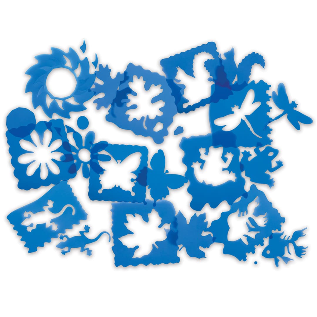 Open in modal - Roylco Jumbo Stencil Sets - 10 Nature themed stencils in a Variety of styles and sizes