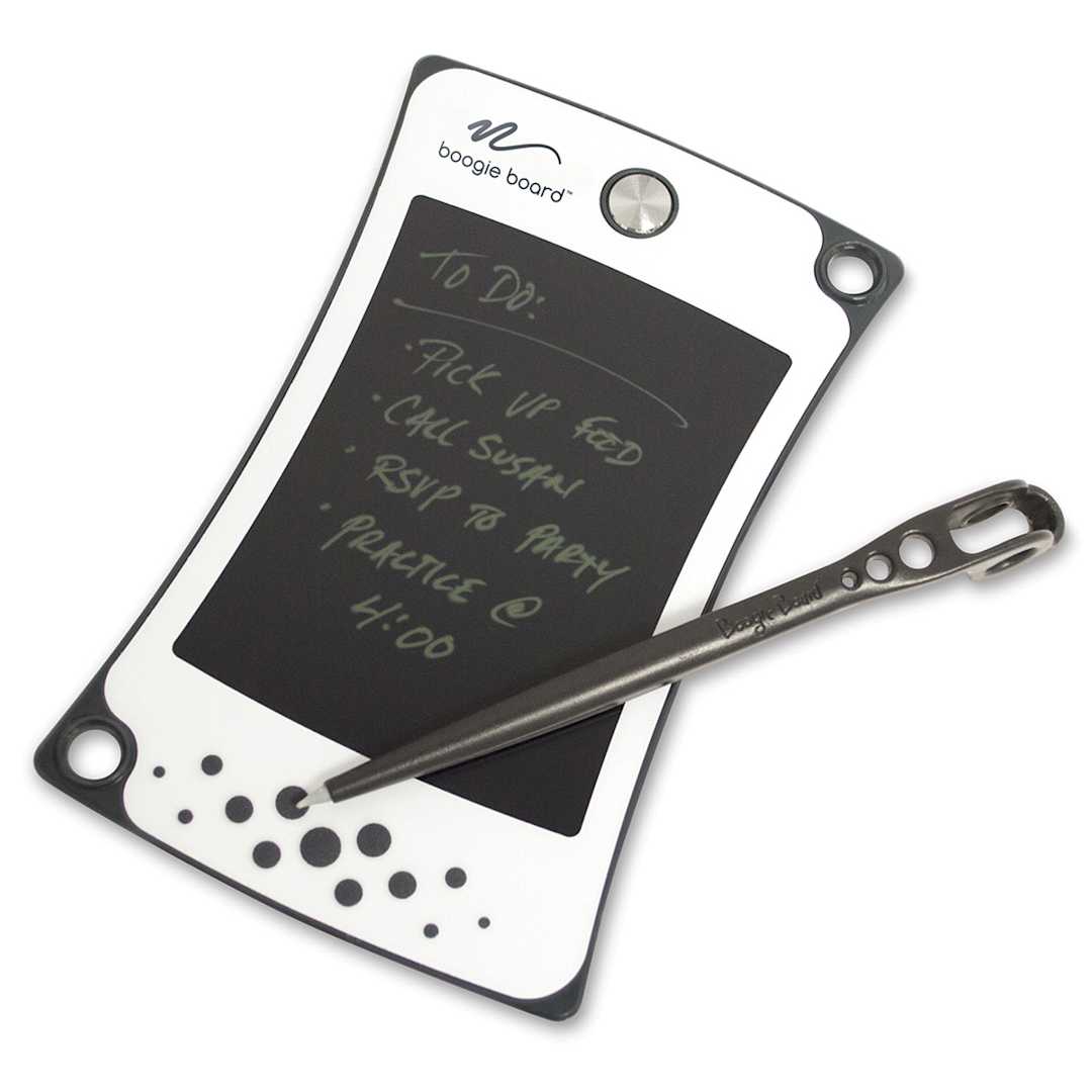 Open in modal - Boogie Board eWriters - Angled view of Jot 4.5 version with stylus