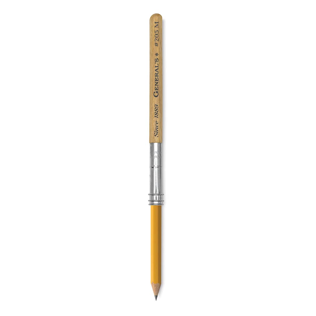 Open in modal - General's The Miser Pencil Extender - shown holding a standard yellow pencil