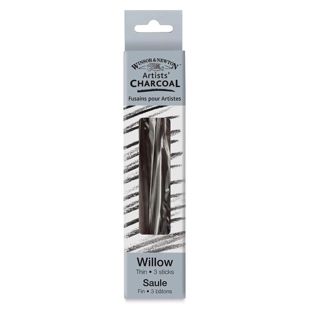 Open in modal - Winsor & Newton Willow Charcoal - Thin, Box of 3