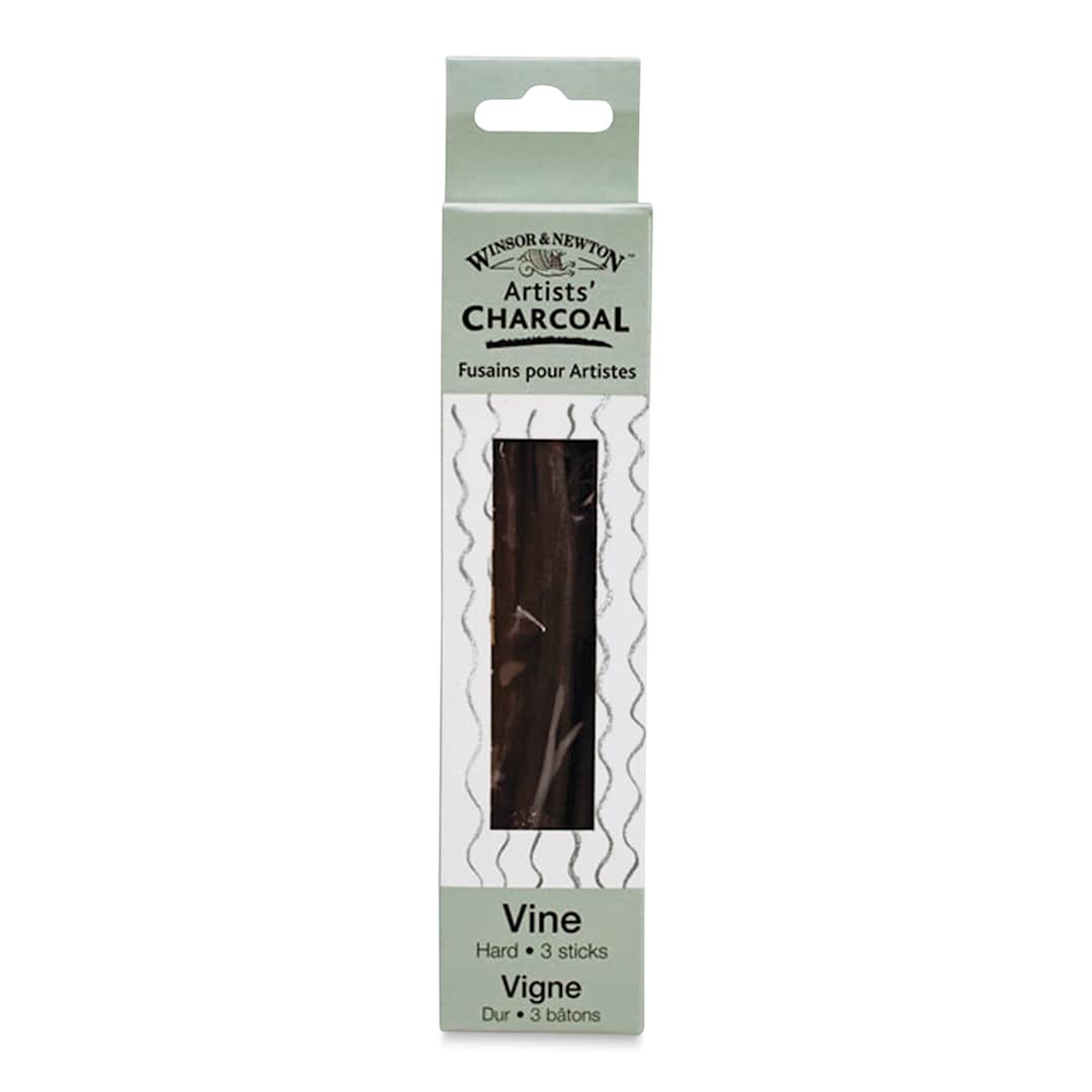Open in modal - Winsor & Newton Vine Charcoal - Hard, Pack of 3