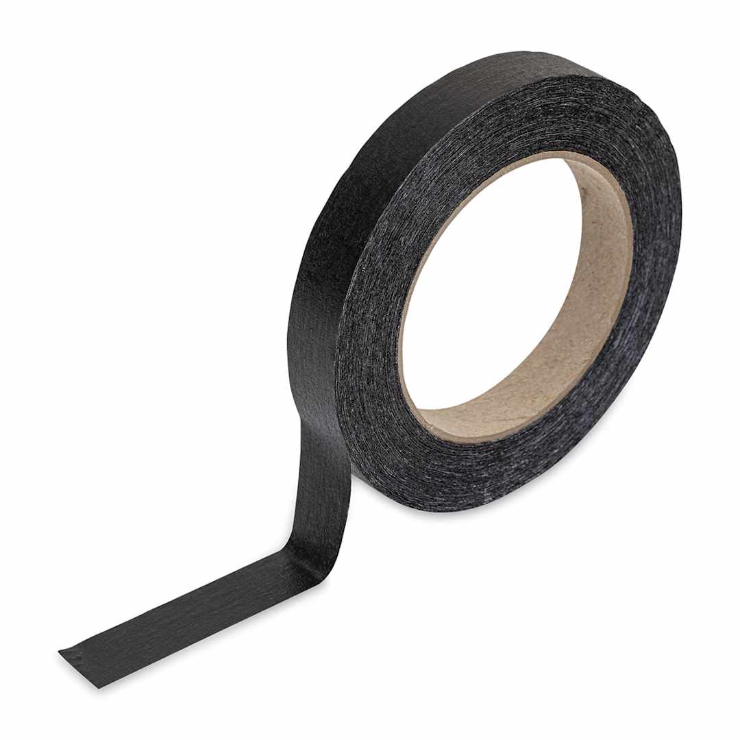 Open in modal - Masking Tape - 3/4" x 60 Yards, Black partially unrolled