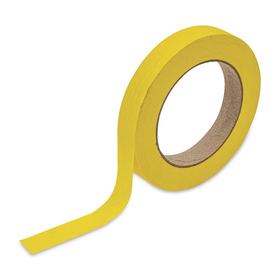 Open in modal - Masking Tape - 3/4" x 60 Yards, Yellow partially unrolled