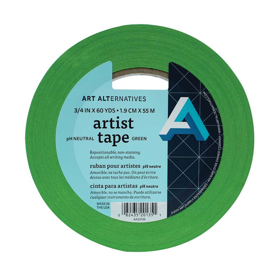 Open in modal - Artist Tape Green- 3/4" - 3" Core