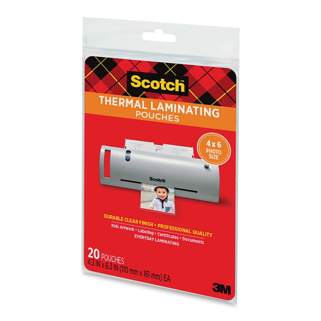 Open in modal - Scotch Thermal Laminating Pouches - 4" x 6", Pkg of 20