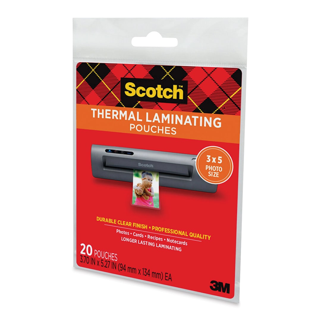 Open in modal - Scotch Thermal Laminating Pouches - 3-1/2" x 5", Pkg of 20