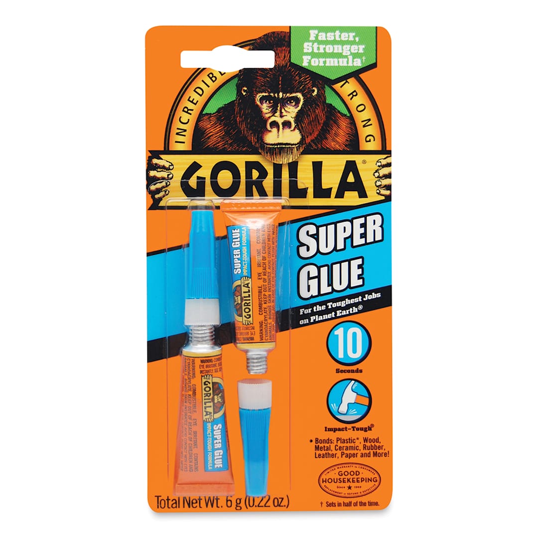 Open in modal - Gorilla Super Glue - 2 3gm Tubes shown in package