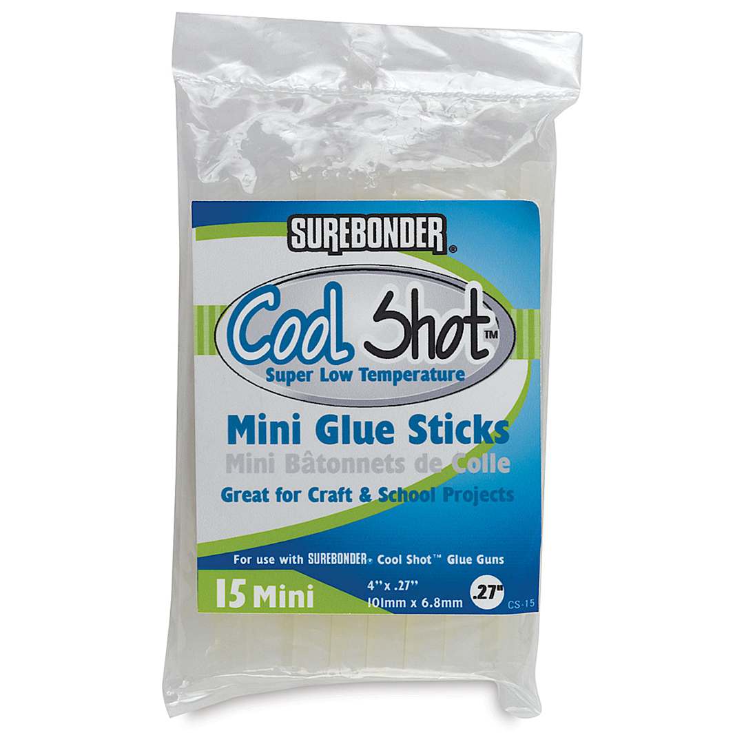 Open in modal - Surebonder Cool Shot Mini Glue Gun Glue Sticks - Pkg of 15