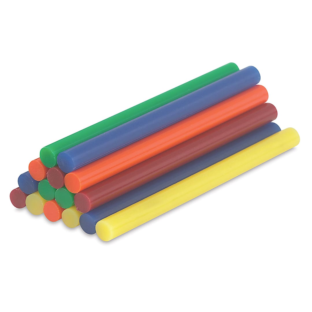 Open in modal - Surebonder Cool Shot Colored Mini Glue Gun Glue Sticks - 4" Long, Pkg of 15 out of package