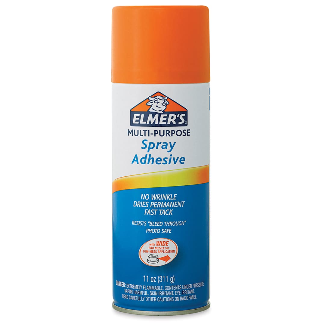 Open in modal - Elmer’s Multi-Purpose Spray Adhesive - 11 oz, Cap On, Front Of Can