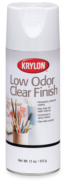 Open in modal - Krylon Low-Odor Clear Finish Spray - Front of spray can shown