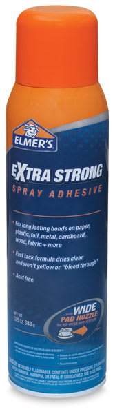 Open in modal - Extra Strong Spray Adhesive - Front view of 13 oz spray can with cap