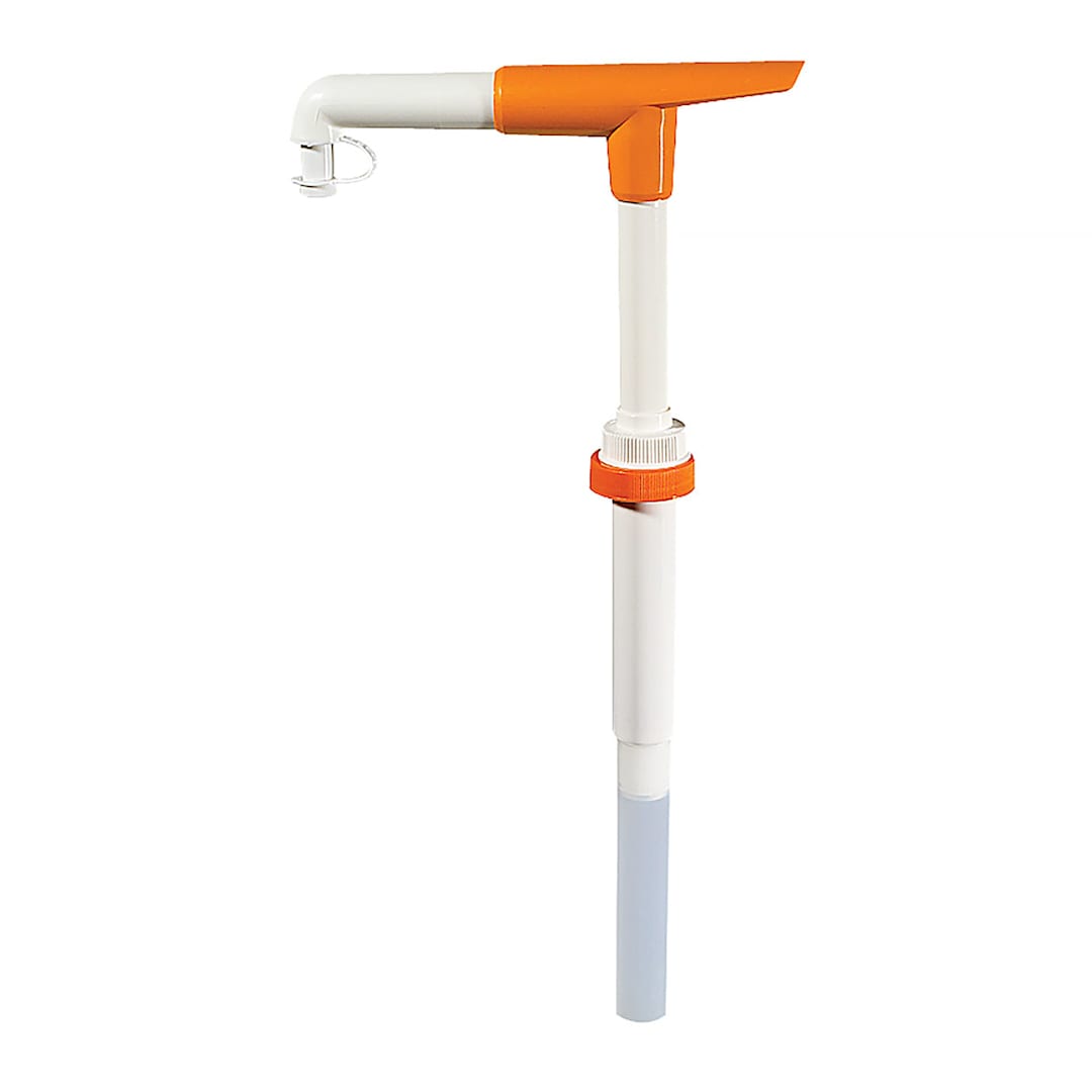 Open in modal - Elmer's Glue Pump - Side view of pump showing end cap