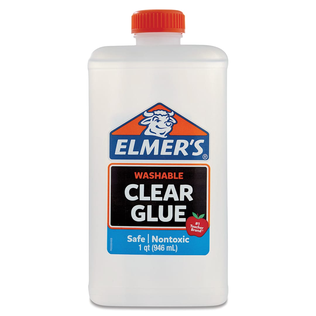 Open in modal - Elmer's Washable Clear School Glue - Front view of 32 oz bottle shown