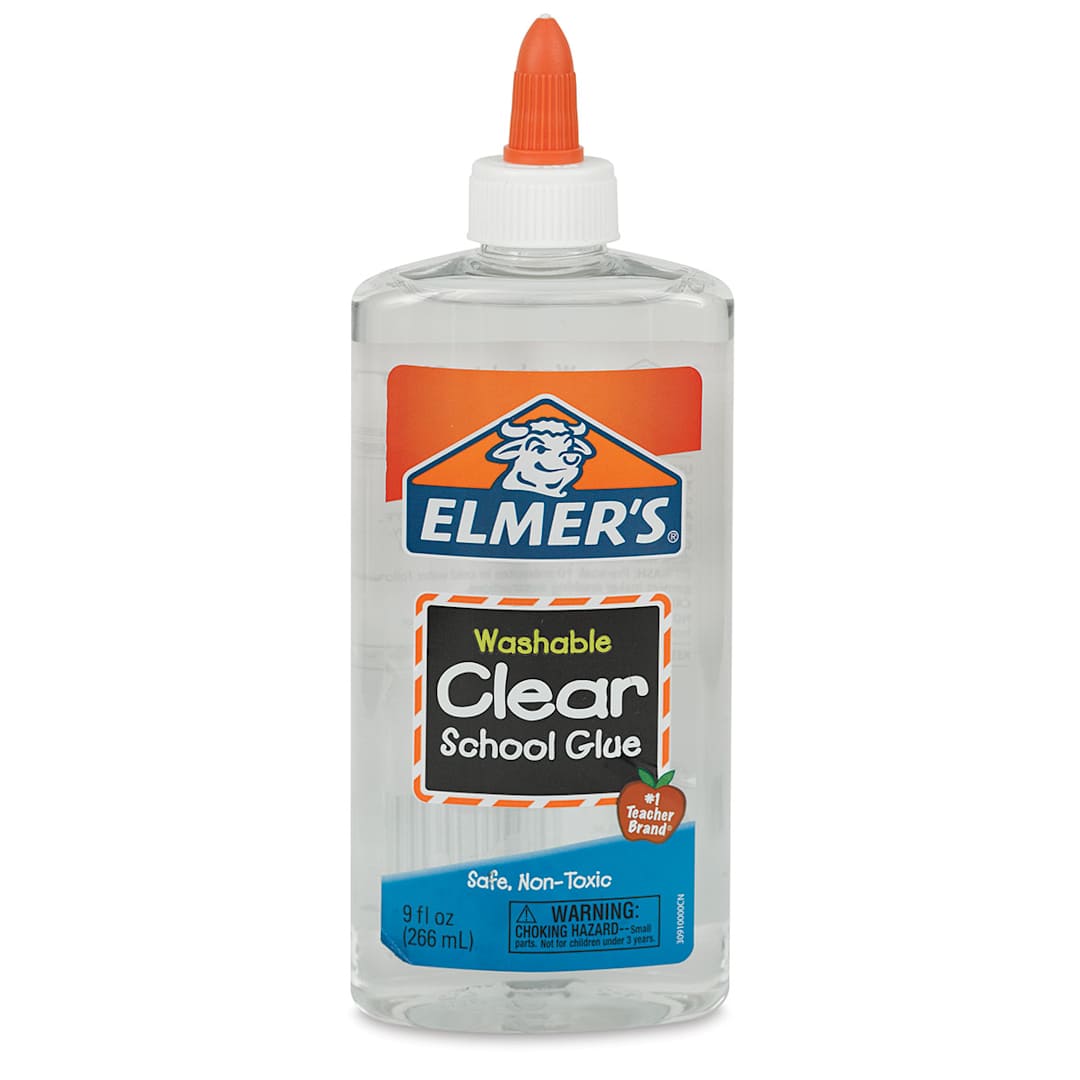 Open in modal - Elmer's Washable Clear School Glue - Front view of 16 oz bottle shown