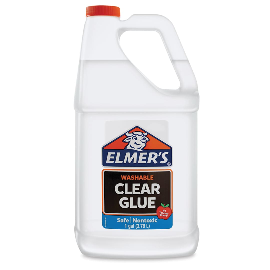 Open in modal - Elmer's Washable Clear School Glue - Front view of ! Gallon JUg shown
