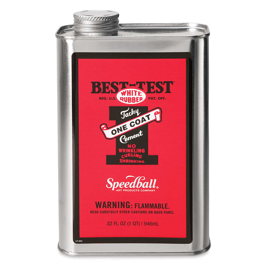 Open in modal - Best-Test One Coat Rubber Cement - Front of closed 32 oz can