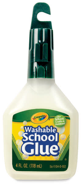 Open in modal - Crayola Washable No-Run School Glue - Front of bottle
