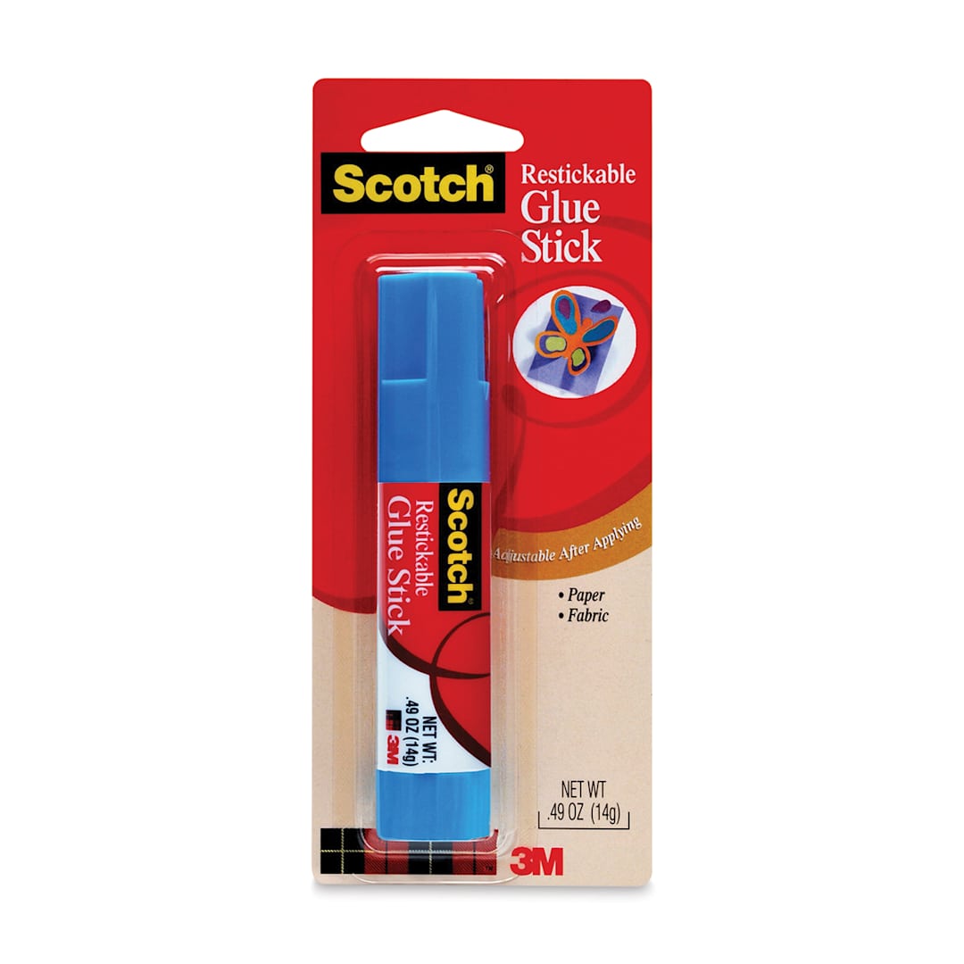 Open in modal - Scotch Glue Stick - .49 oz, White, Restickable