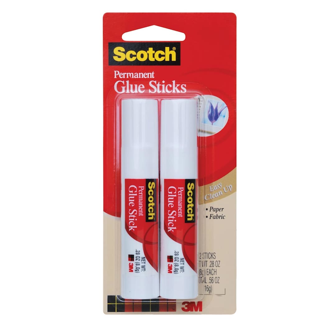 Open in modal - Scotch Permanent Glue Stick White   .25 oz. (2/pk) - Peggable