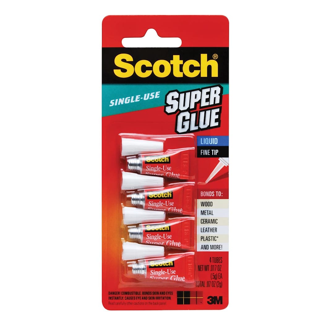 Open in modal - Scotch Single-Use Super Glue 4 Pack, Card - Peggable