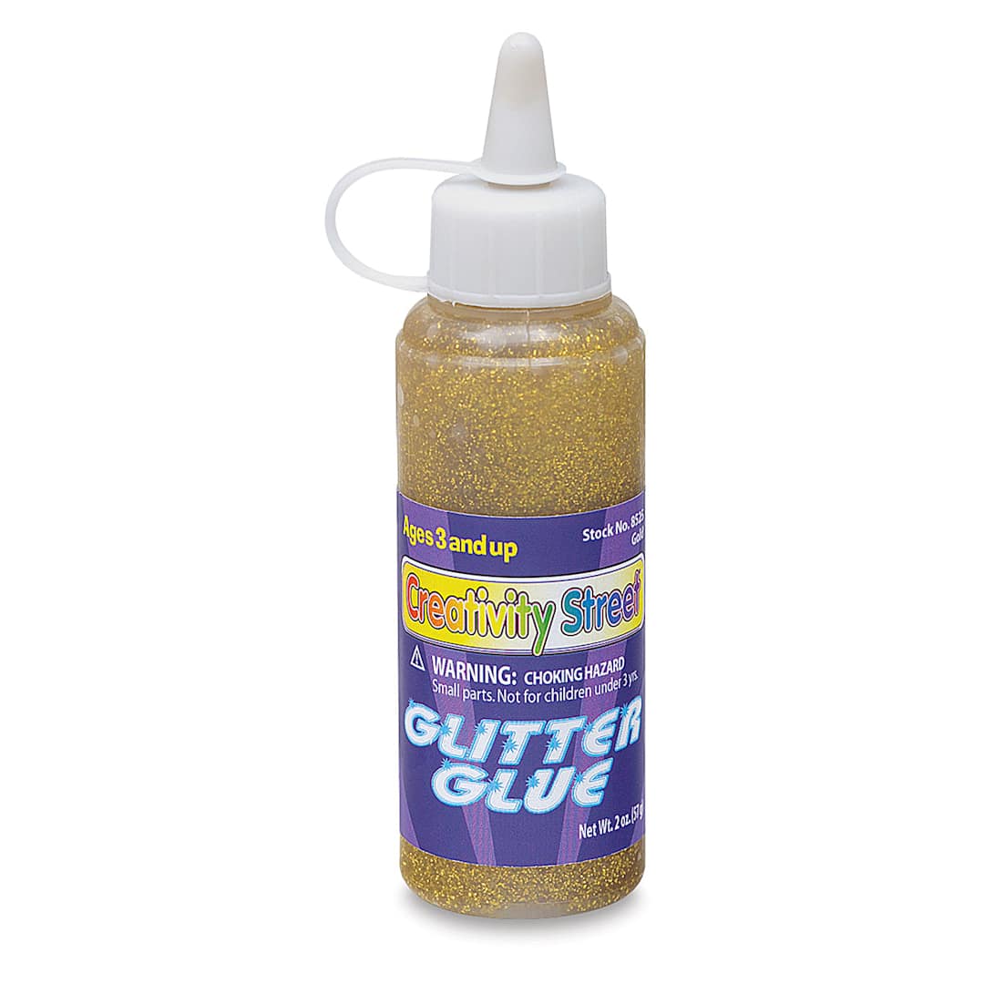 Open in modal - Creativity Street Glitter Glue - Single bottle of 4 oz Gold Glitter Glue