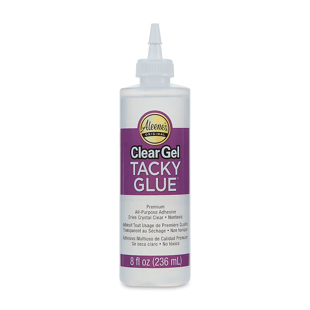 Open in modal - Aleene's Clear Gel Tacky Glue - Front view of 8 oz bottle