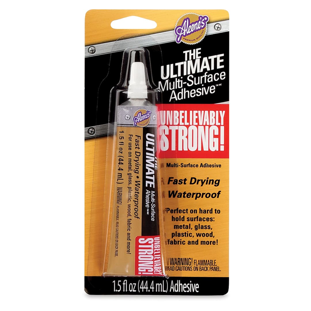 Open in modal - Aleene's The Ultimate Multi-Surface Adhesive - Front of blister package of 1.5 oz Tube
