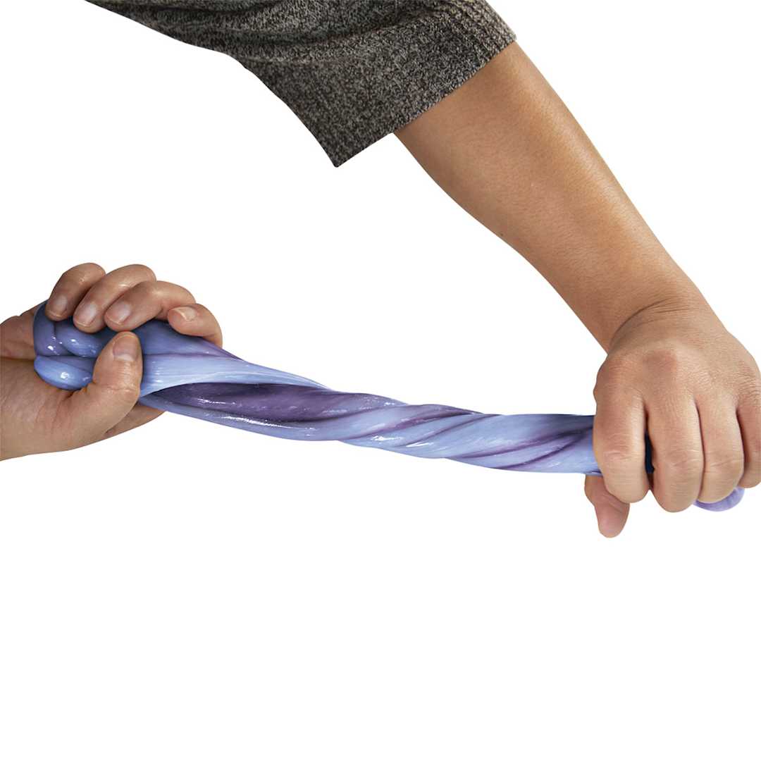 Open in modal - Elmer's Color Changing Glue - Hands twisting Blue/Purple Slime made with Glue