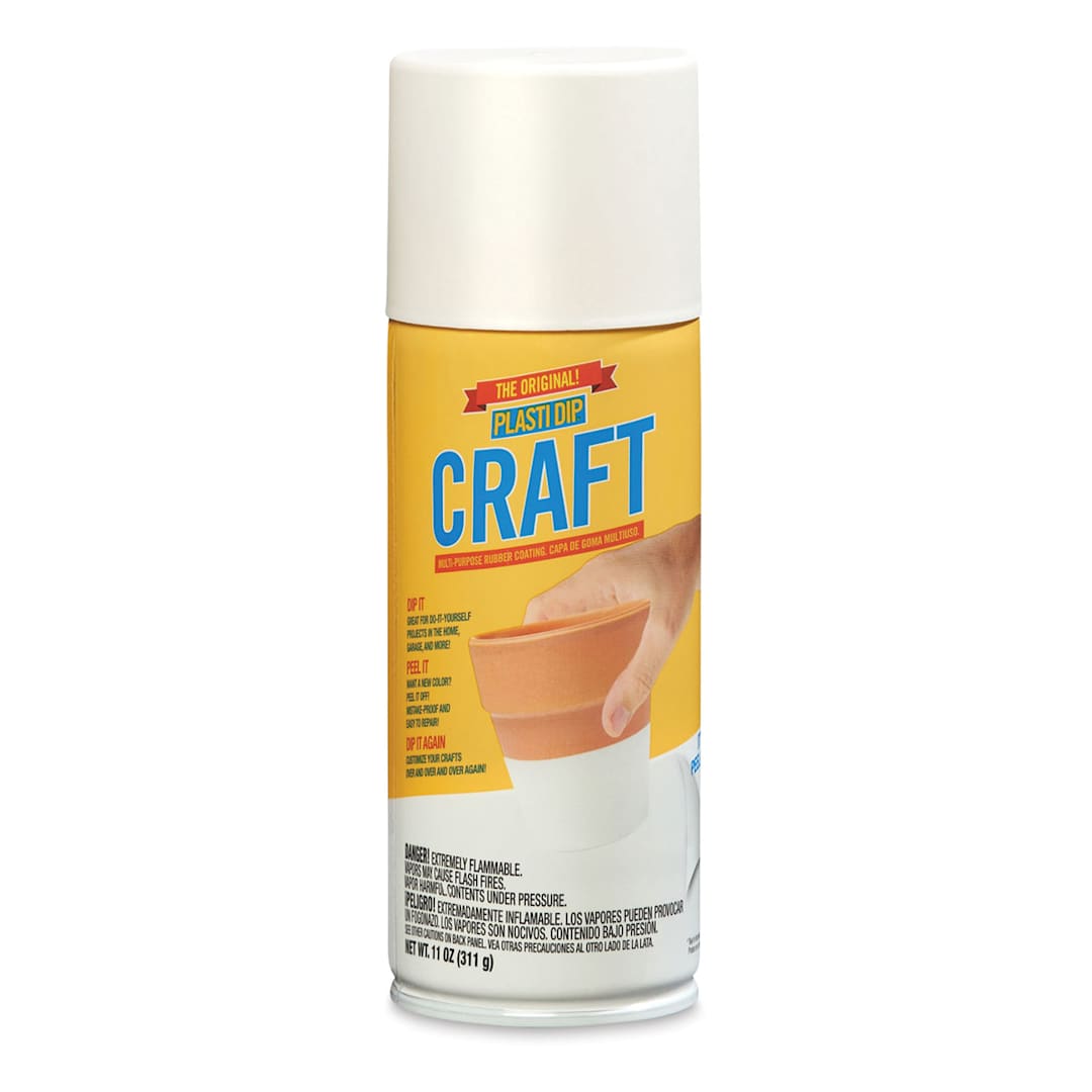 Open in modal - Plasti Dip Craft Spray Paint - Front of White Spray can 
