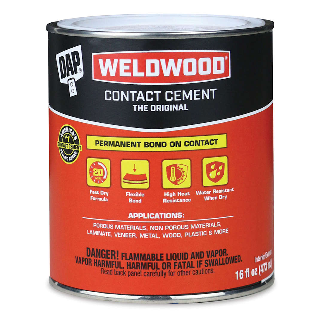 Open in modal - Weldwood Original Contact Cement - Front of 16 oz. Can