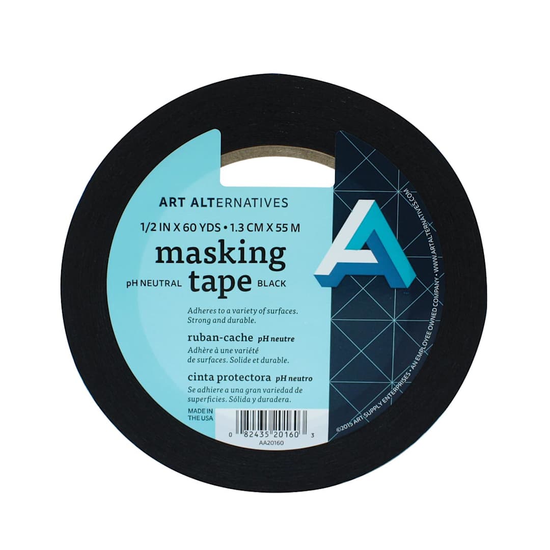 Open in modal - Art Alternatives pH Neutral Black Masking Tape, 1/2" x 60 yds.