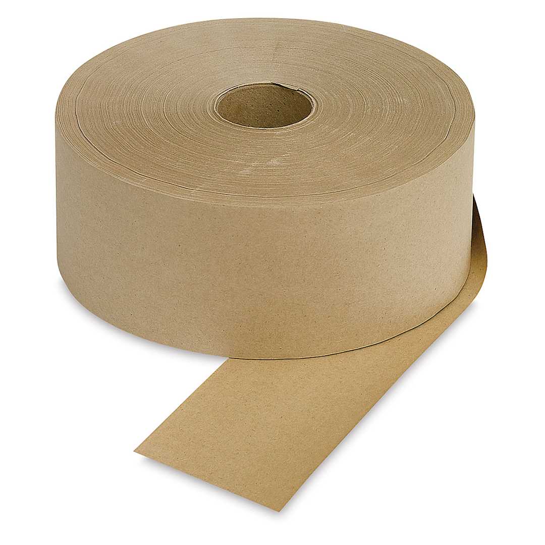 Open in modal - Kraft Paper Tape - 3" roll lying horizontally, slightly unrolled