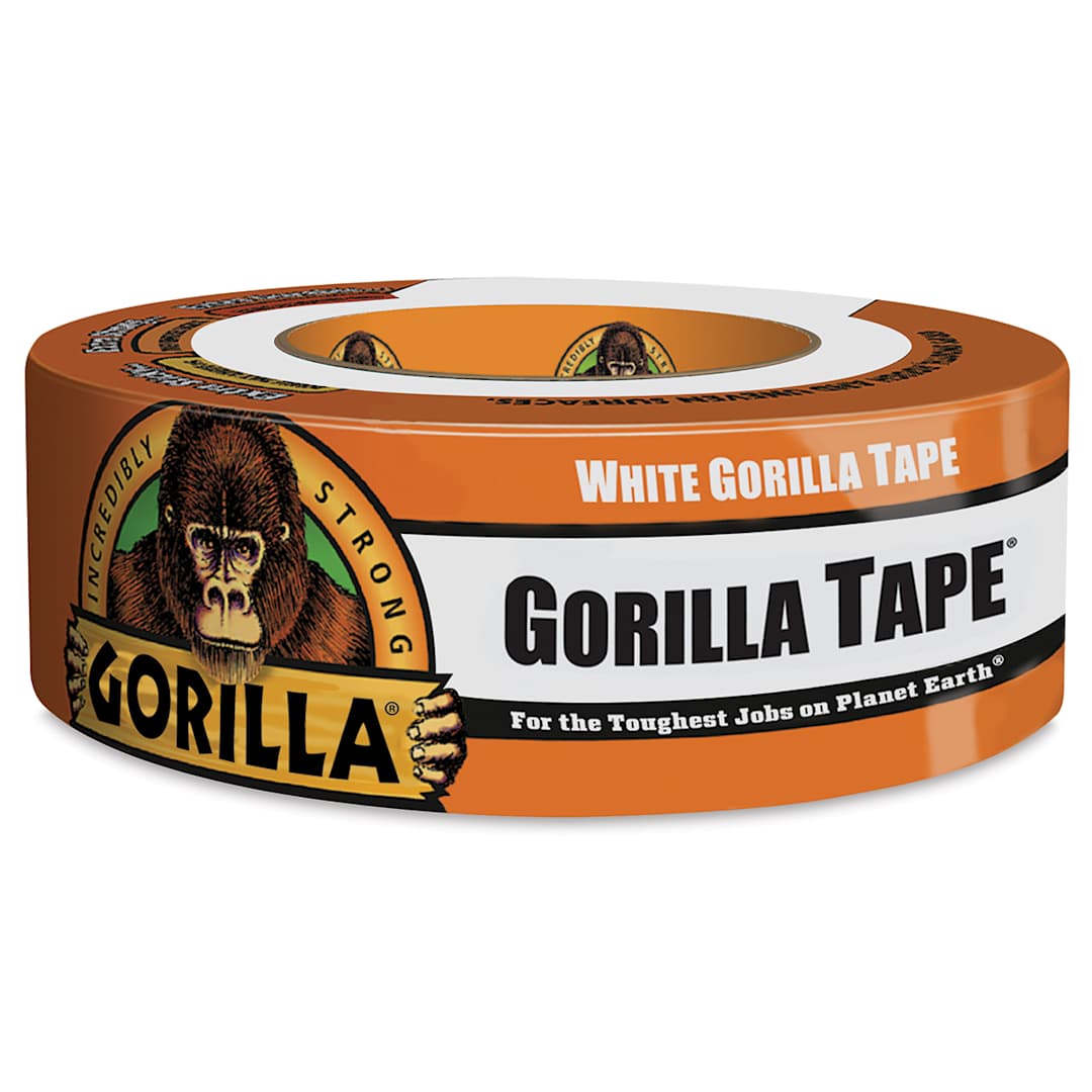 Open in modal - Gorilla Tape - White tape shown horizontally in shrink wrap package