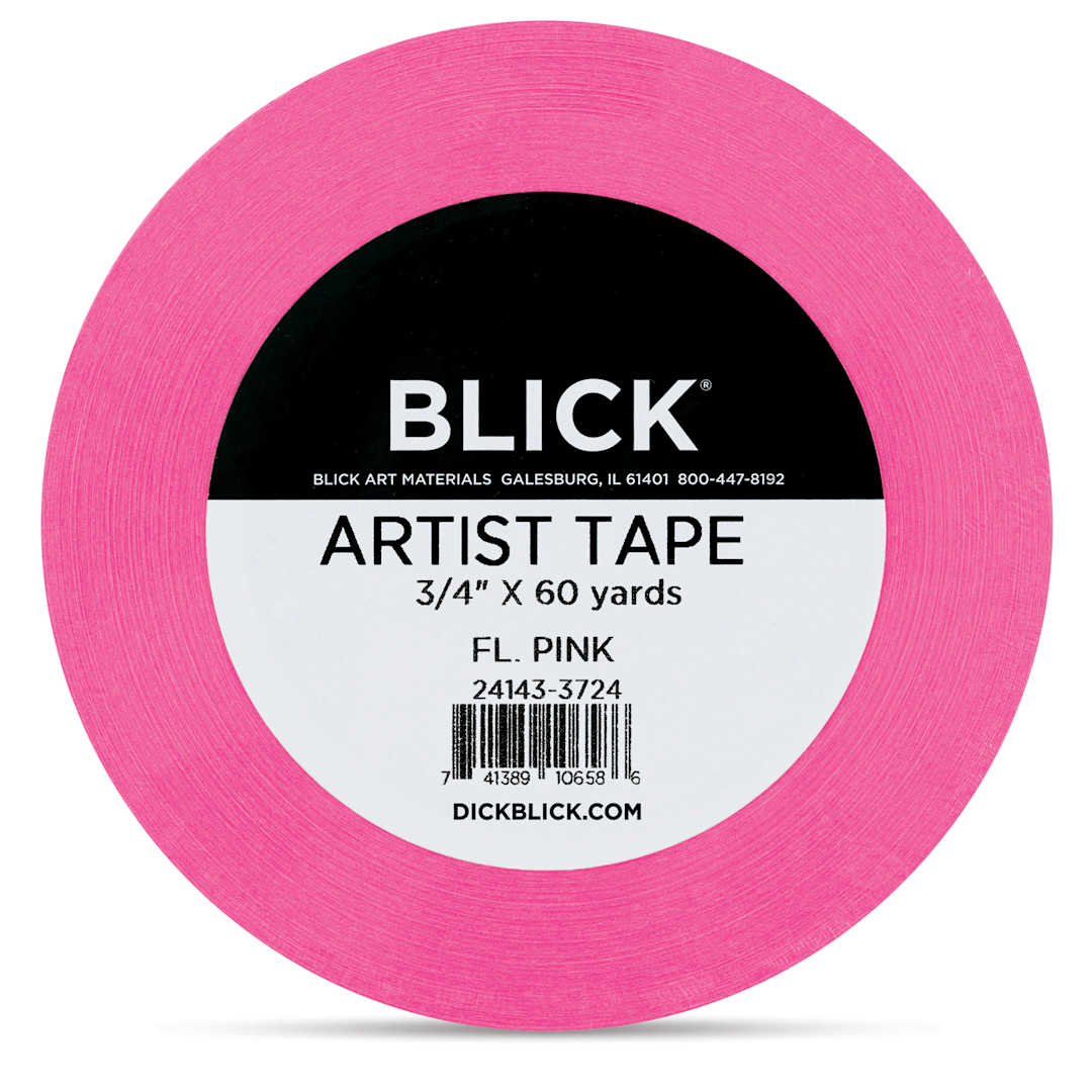 Open in modal - Blick Artist Tape - Fluorescent Pink, 3/4" x 60 yds, front