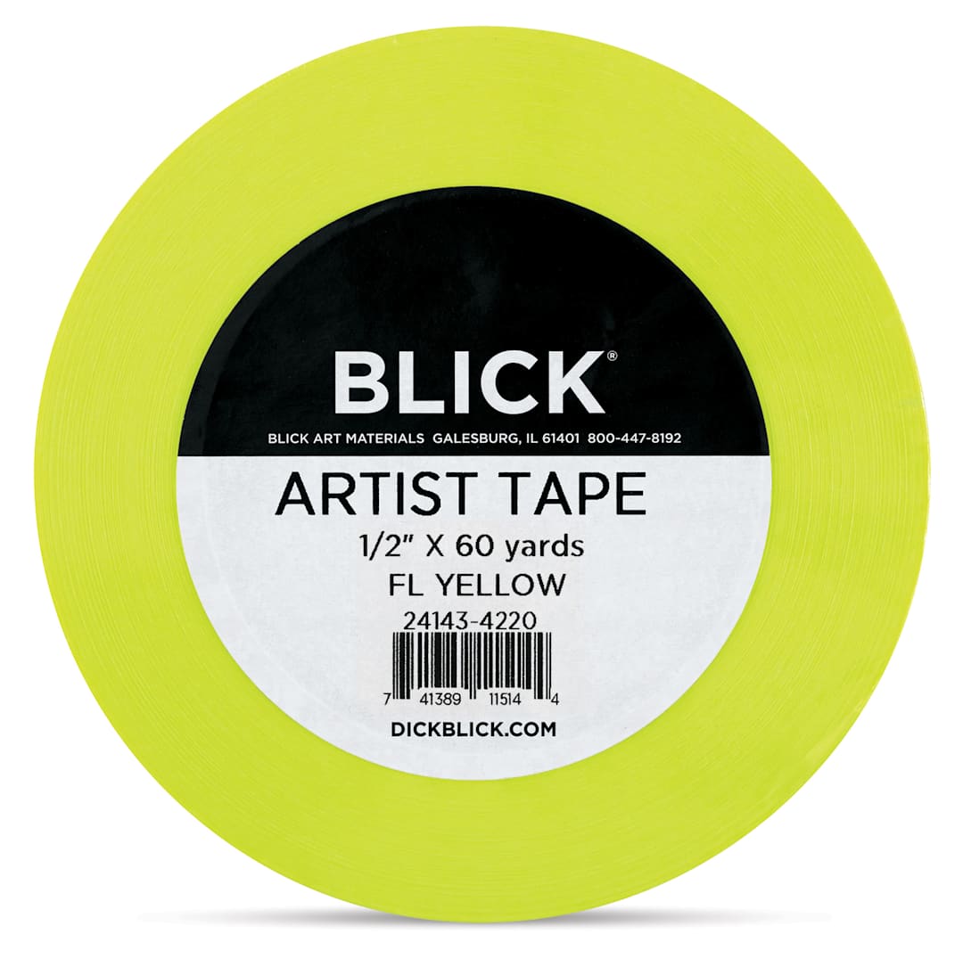 Open in modal - Blick Artist Tape - Fluorescent Yellow, 1/2" x 60 yds