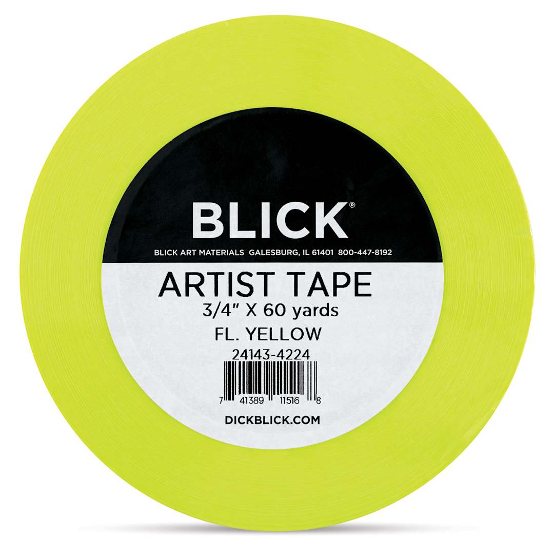 Open in modal - Blick Artist Tape - Fluorescent Yellow, 3/4" x 60 yds, front