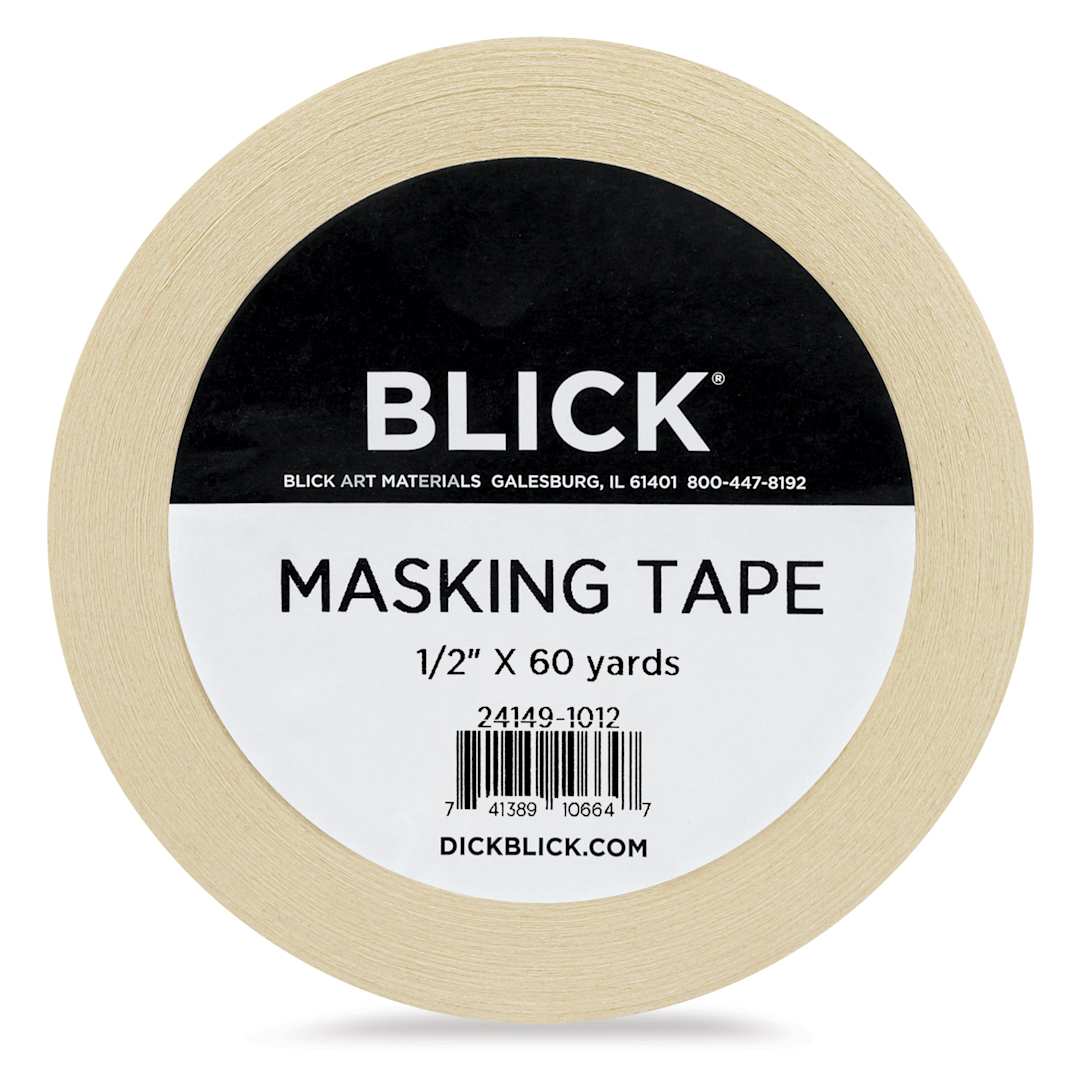 Open in modal - Blick General Purpose Masking Tape - Natural, 1/2" x 60 yds - front