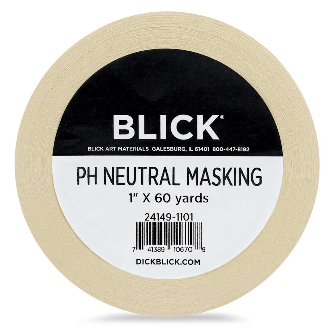 Open in modal - Blick pH Neutral Masking Tape - Natural, 1" x 60 yds - front