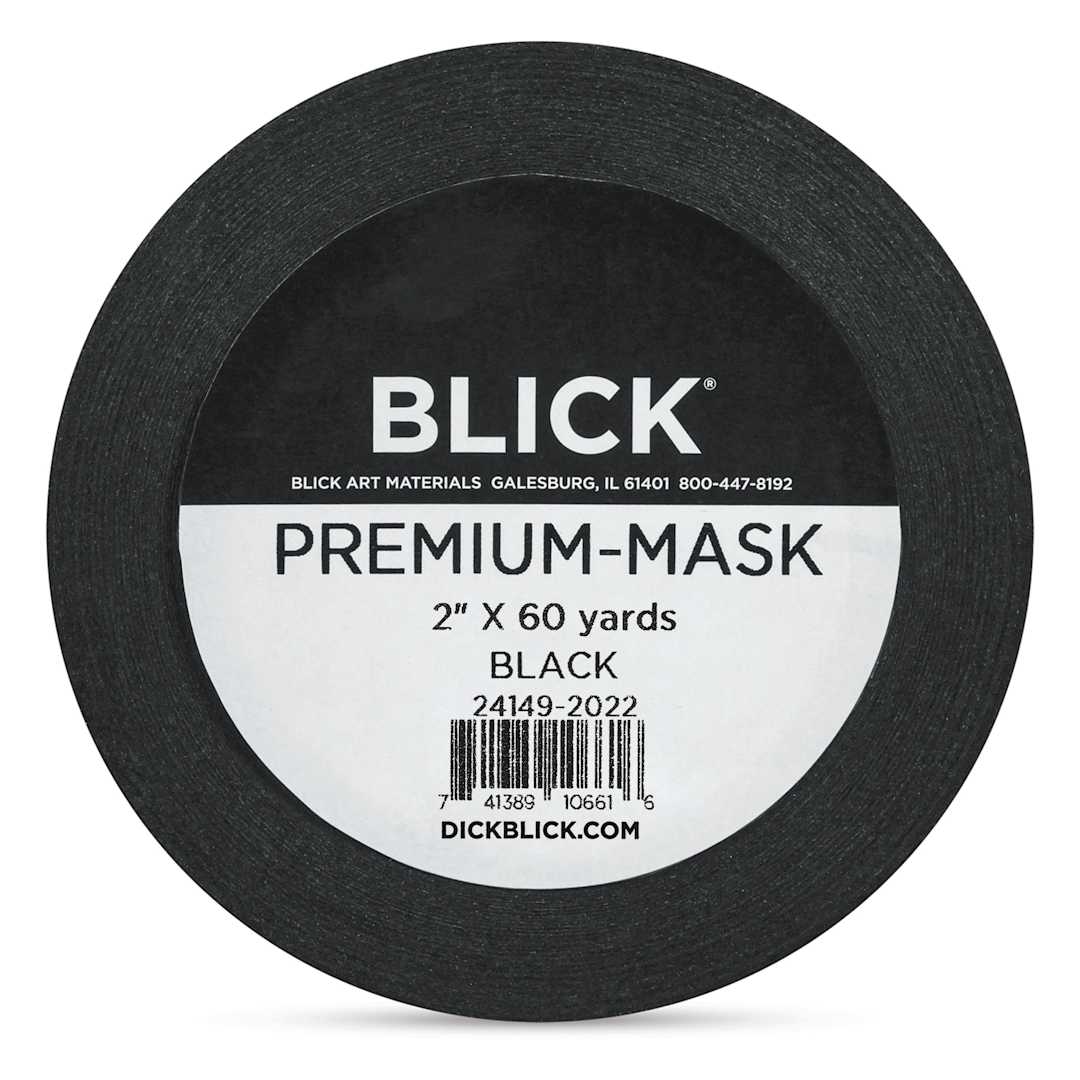 Open in modal - Blick Premium Masking Tape - Black, 2" x 60 yds - front