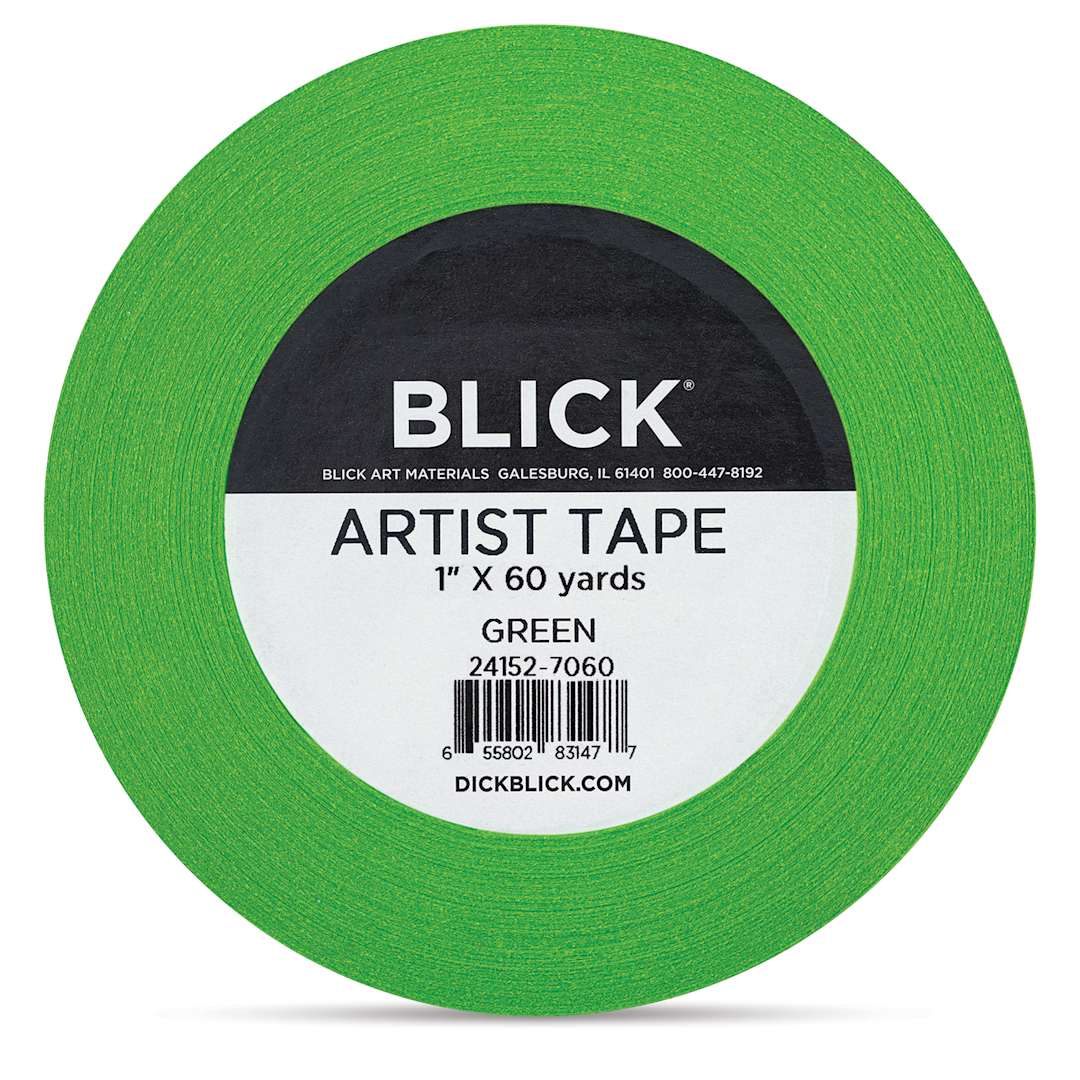 Open in modal - Blick Artist Tape - Green, 1" x 60 yds, front
